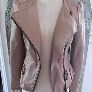 Women's Pink Leather Jacket